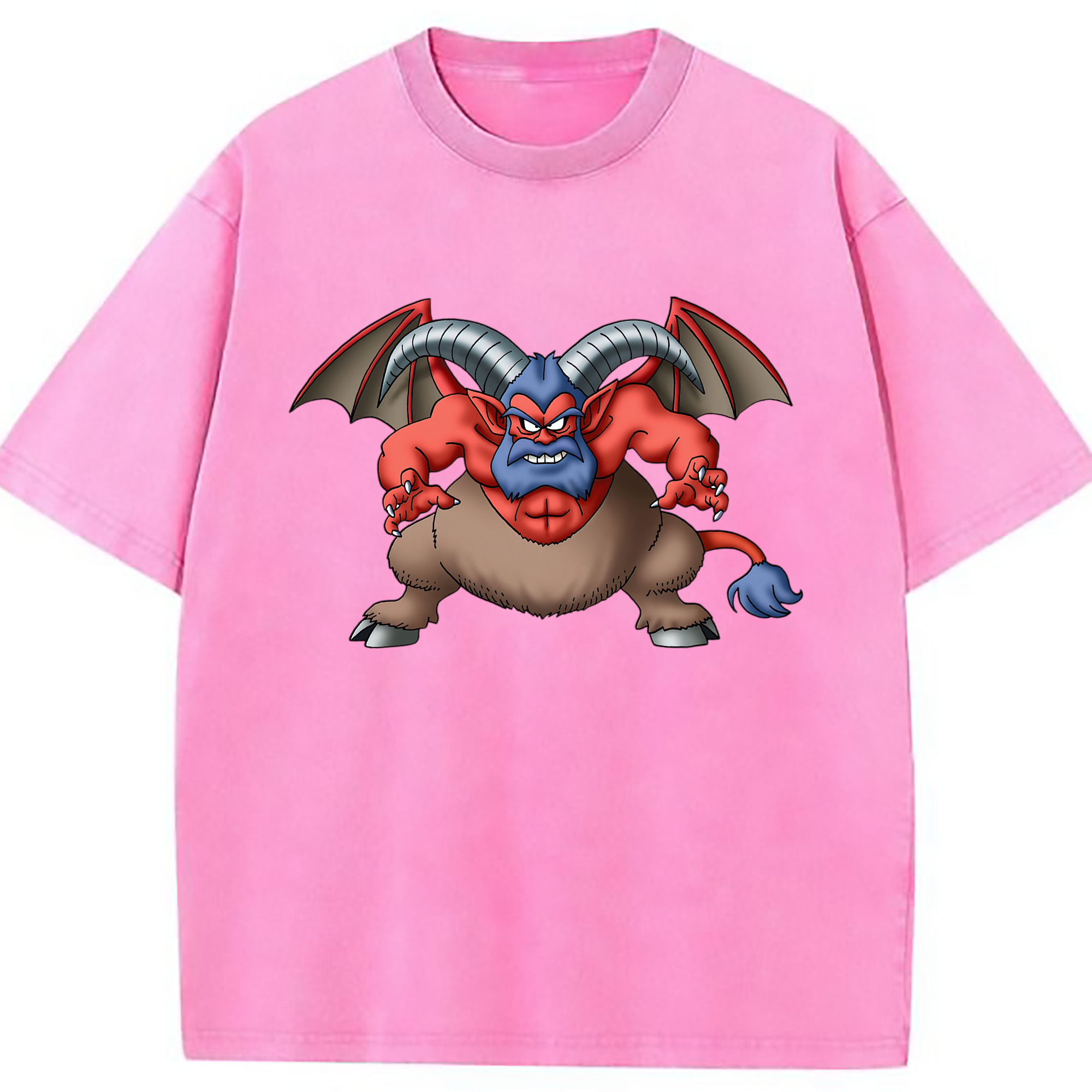 （画像用） ドラゴンクエスト Doragon Kuesuto Dragon Quest 綿100% ヴィンテージ風 半袖Tシャツ（フロントプリント）